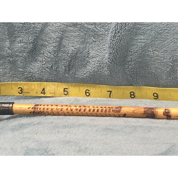 Antique Japanese Bamboo and Brass Long Traditional Art Pipe 25 Inch - Picture 4 of 8